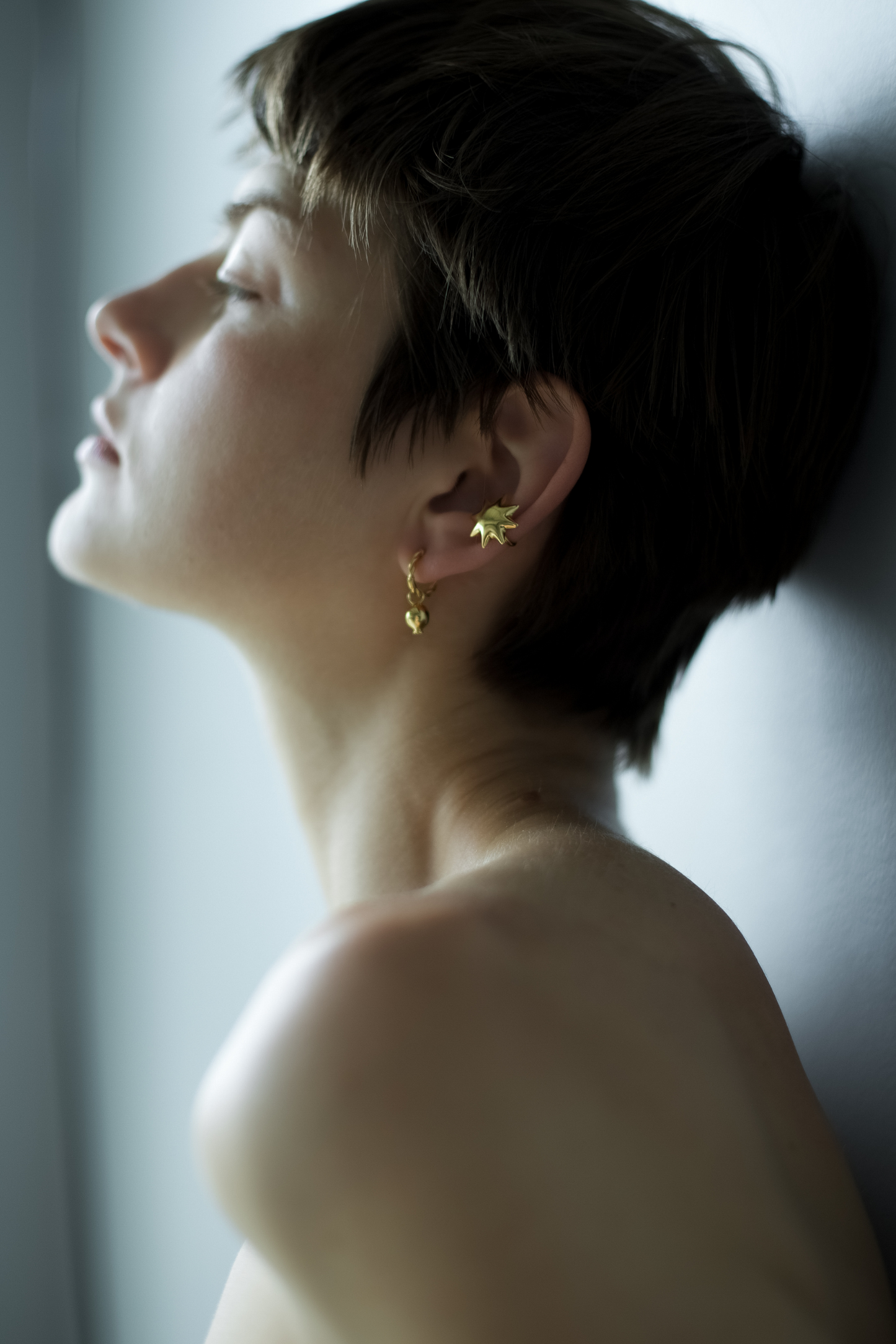 Pomegranate Mono Earring Gold