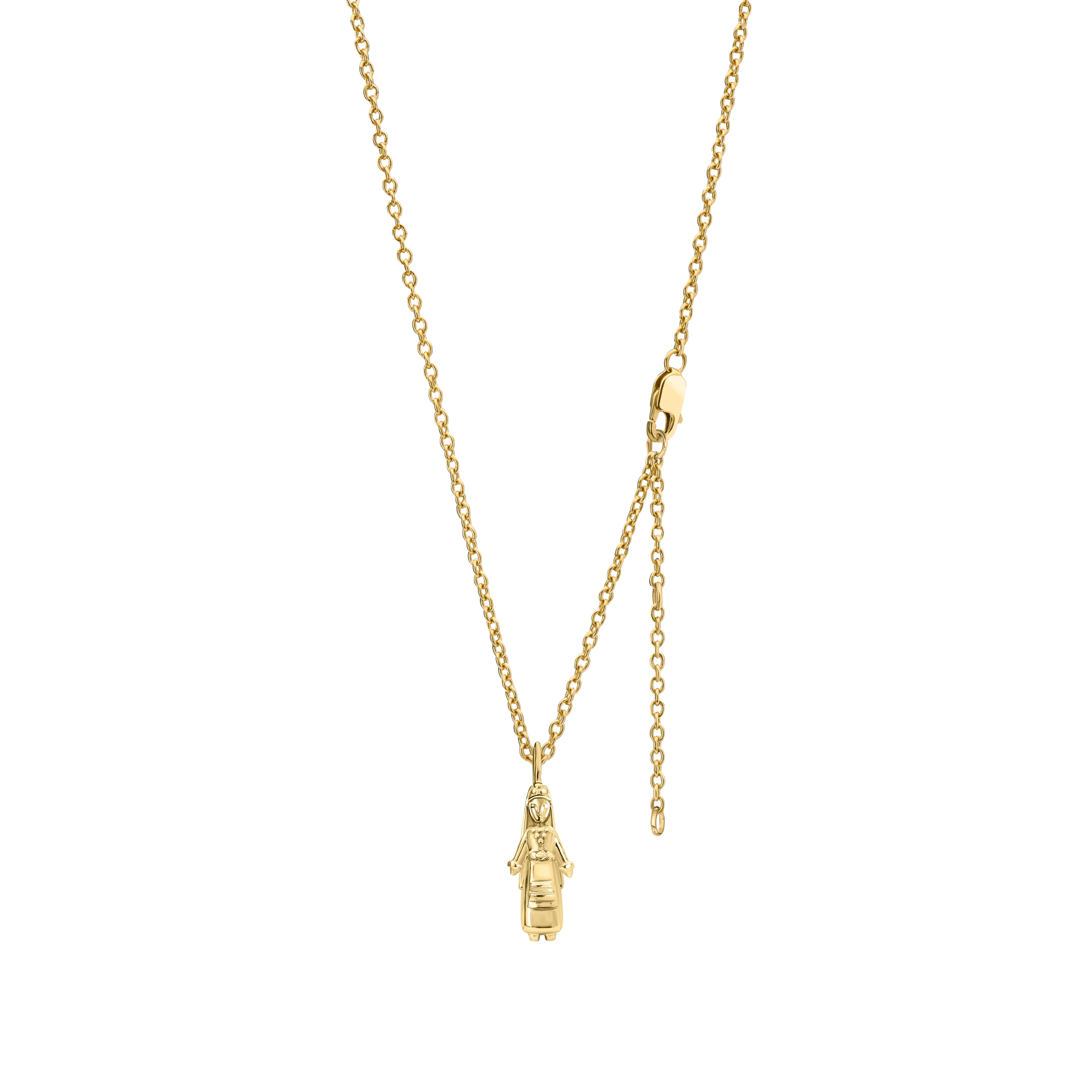 KIZ pendant on chain gold