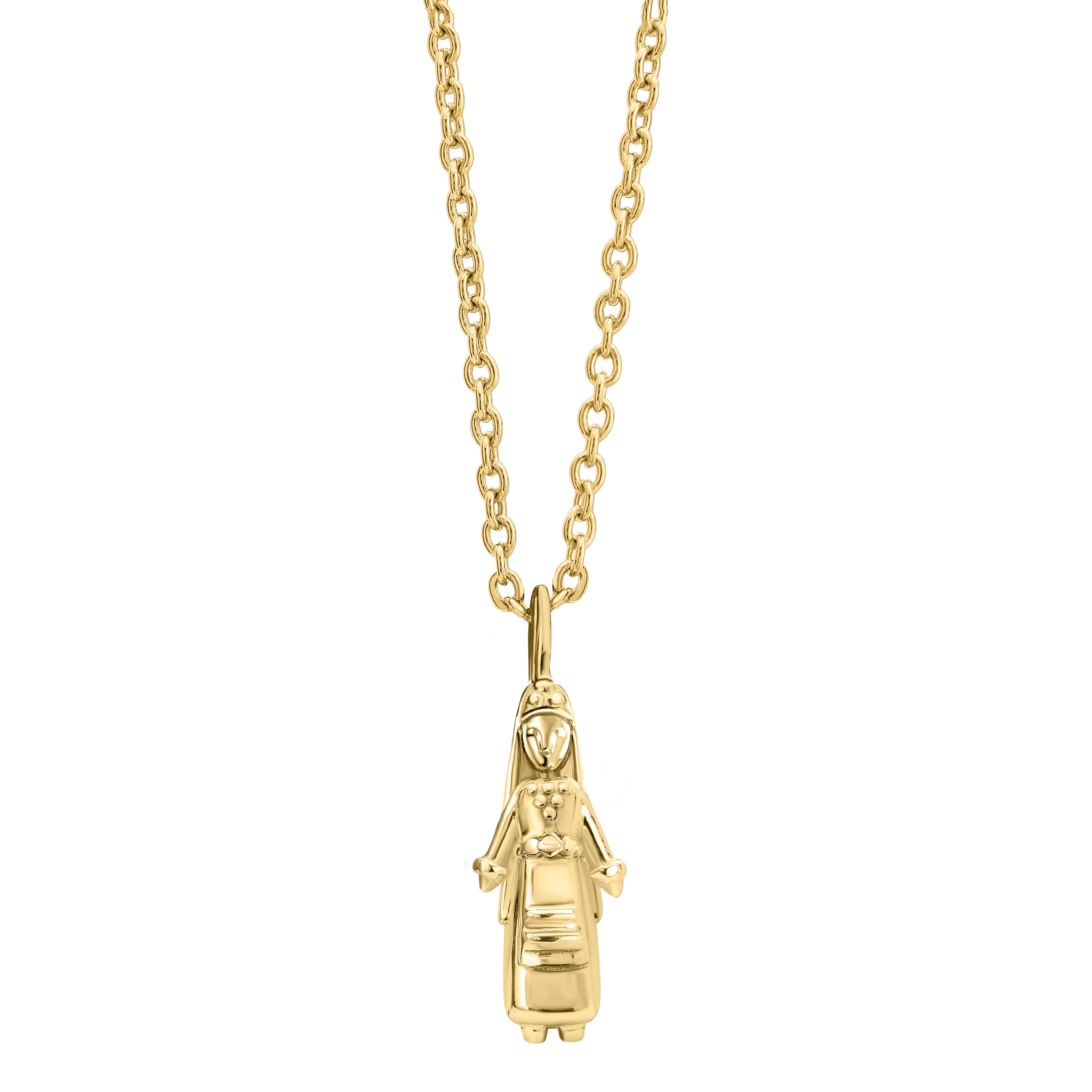 KIZ pendant on chain gold